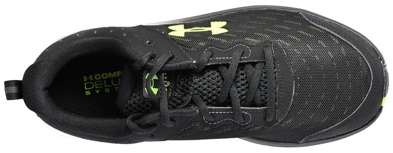 Under Armour Men's Charged Assert 10, (007) Black/Black/High Vis Yellow, 15, US