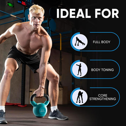 Kettlebell Sets Professional Grade - Strength Training Kettlebells for Home Workout - Cast Iron Kettle Bell Weight Sets for Men & Women with Special Protective Bottom