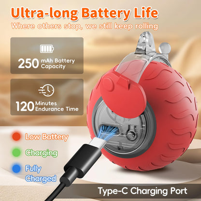 UPSKY Interactive Cat Toy Ball for Indoor Cats, Automatic Moving Electric Rolling Cat Ball Toy, 3-Speed Modes Smart Kitten Toys with Sounds, USB Rechargeable Cat Toy for Indoor Bored Cats