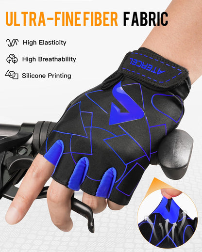 ATERCEL Cycling Gloves - Men's Bicycle Gloves for Cycling, Workout, Gym, Training, Weight Lifting, Outdoor, Dirt Bike, Mountain Bike, Riding