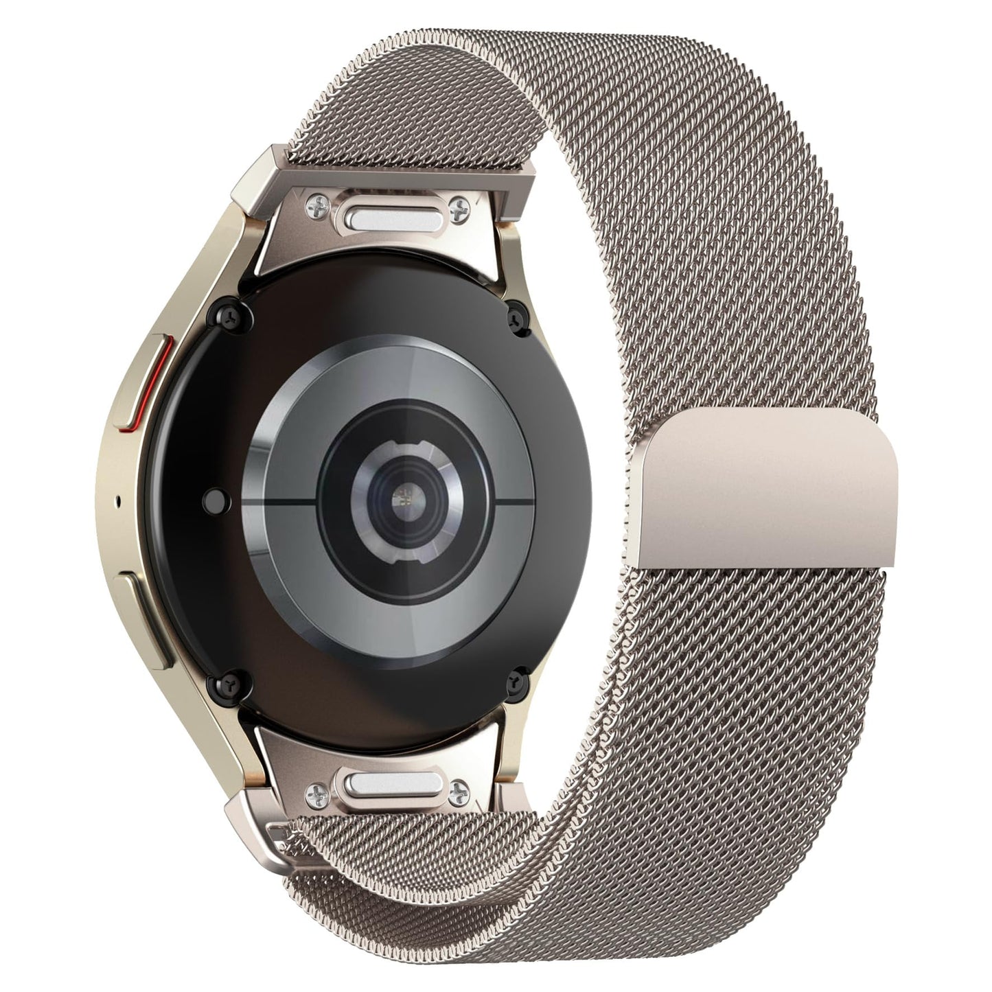 Magnetic Metal Band for Samsung Galaxy Watch 7 6 5 4 FE 40mm 44mm/Galaxy 6 Classic 43mm 47mm/4 Classic 42mm 46mm/5 Pro 45mm,One Click Attachment,No Gap Stainless Steel Milanese Loop Strap Women Men