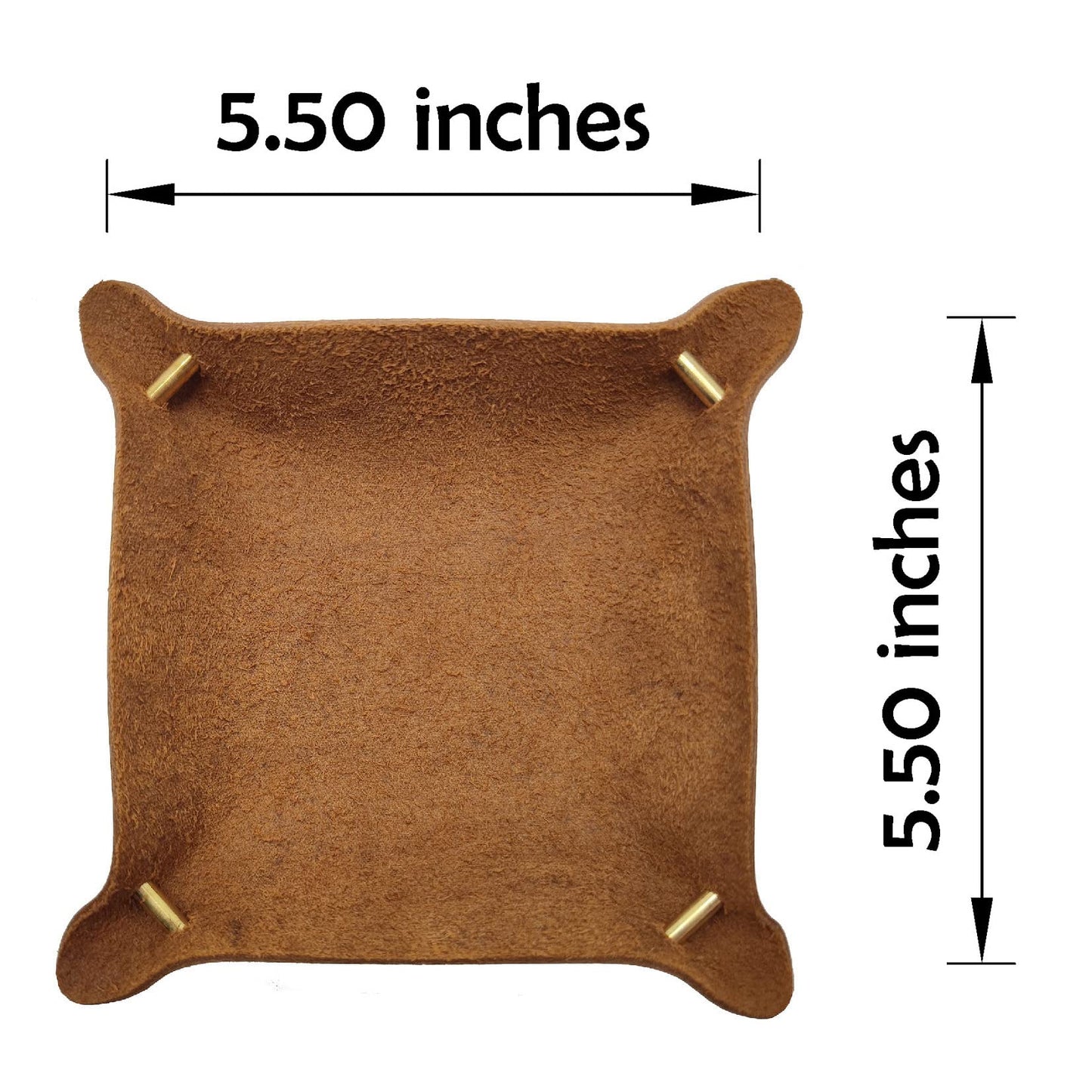 WOBACWVO Leather Valet Tray Entryway Catchcall Tray Nightstand Organizer Storage for Wallets Watches Keys Holder Dish Bowl Coins Office Desk Accessory (Cinnamon-Crazy Horse Leather).