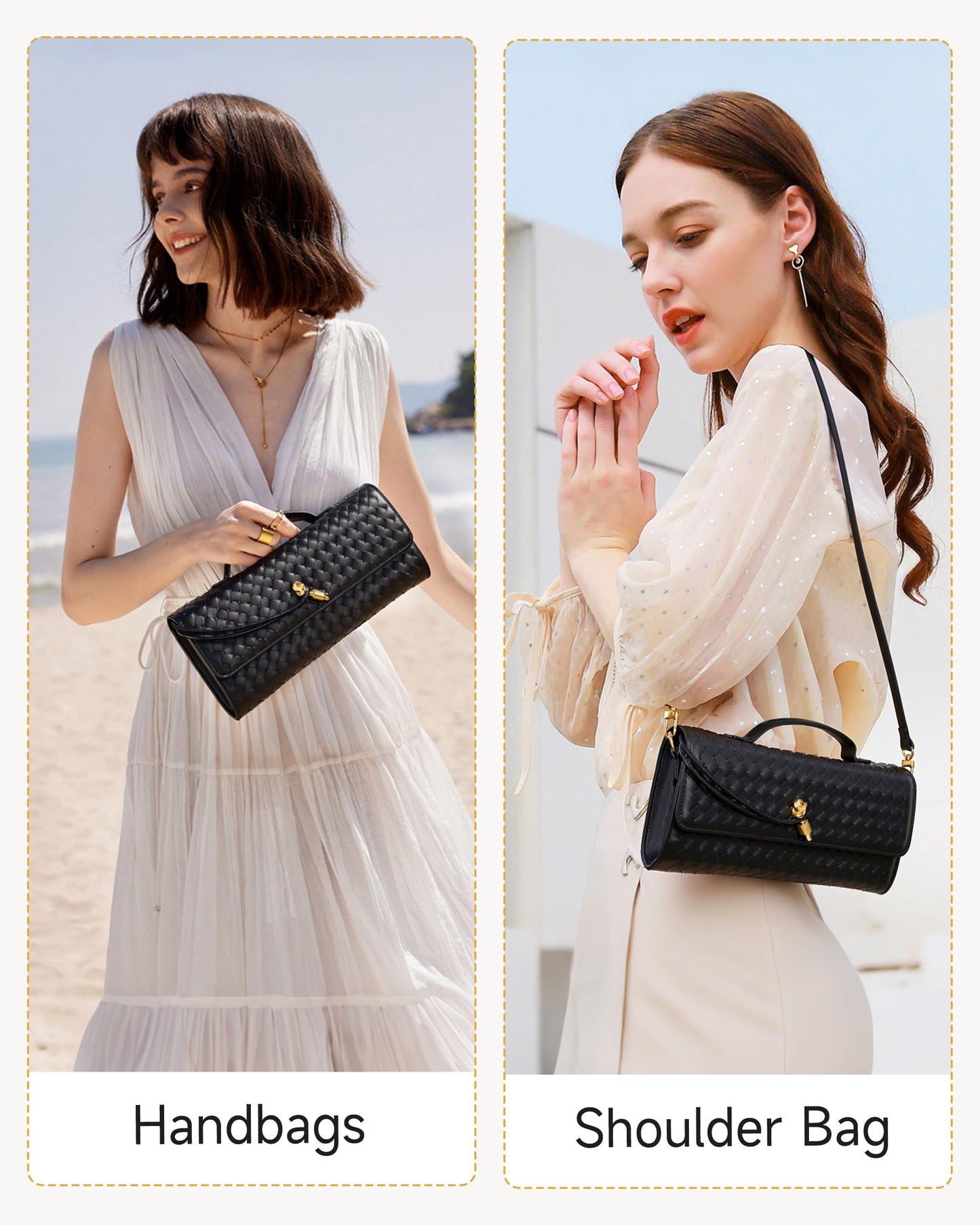 Trendy Woven Evening Clutch Purses,Women Underarm Shoulder Handbag,Cute Satchels Crossbody Purse PU Leather Wallet Clutch Purses for Women, Formal Satchel Leather Evening Bag Shoulder Handbag(Black)