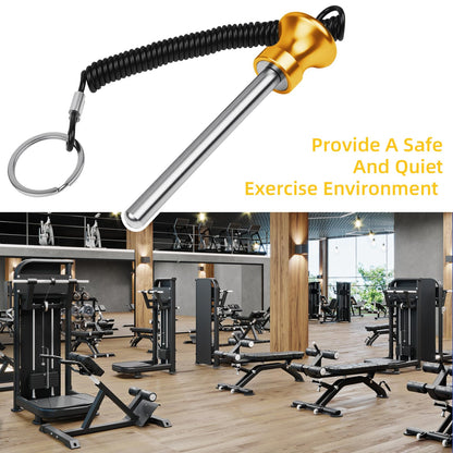 Topfinder 3 Pcs Weight Stack Pin, Magnetic Weight Pin, Gym Pin, Universal Exercise Machine Attachments with Pull Rope, Durable Gym Pins for Home Gym Parts and Exercise Machine Accessories