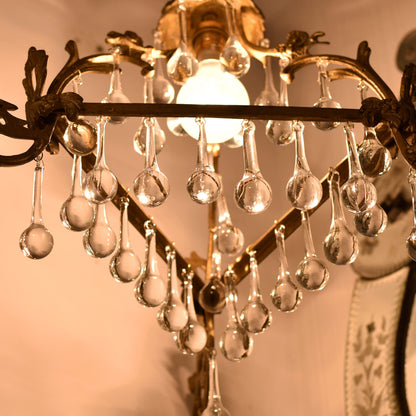 IndianShelf 20 Clear Glass Christmas Ornaments for Tree- Teardrop Ornaments- Chandelier Crystals Replacement Drops- Christmas Decorations- Icicles Raindrop Decorative Hanging Ornaments Centerpieces