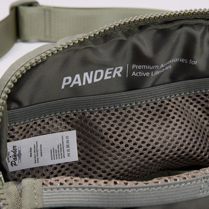 Pander Two Way Zipper Fanny Pack Nylon Everywhere Belt Bag for Women, Water Repellent Waist Packs, Crossbody Bags with Adjustable Strap (Black).
