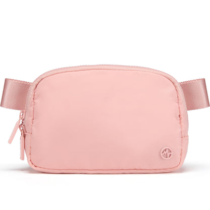 Pander Two Way Zipper Fanny Pack Nylon Everywhere Belt Bag for Women, Water Repellent Waist Packs, Crossbody Bags with Adjustable Strap (Black).