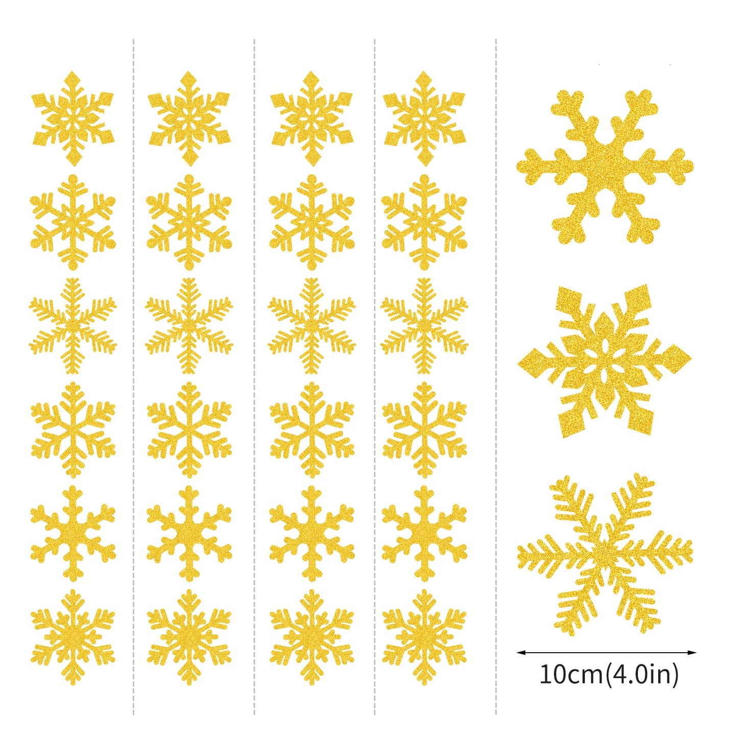 Gold Snowflake-Snow Christmas Party-Decorations Garland - 6pcs Winter Girl Boy Birthday New Year Hanging Decoration Streamers Banner, Wonderland Party Supplies Decor Panduola