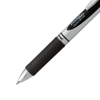 Pentel EnerGel RTX Retractable Liquid Gel Pen, (0.7mm), Medium Line, Metal Tip, Assorted Ink, Pack of 8 (BL77BP8M)