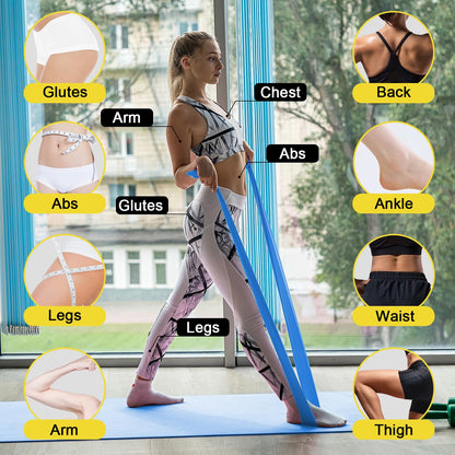 Resistance Exercise Band Kit,4 Pack 1.5M Resistance Bands for Women or Men,Physiotherapy Recovery Fitness Band for Mobility Strength & Rehab Premium Quality