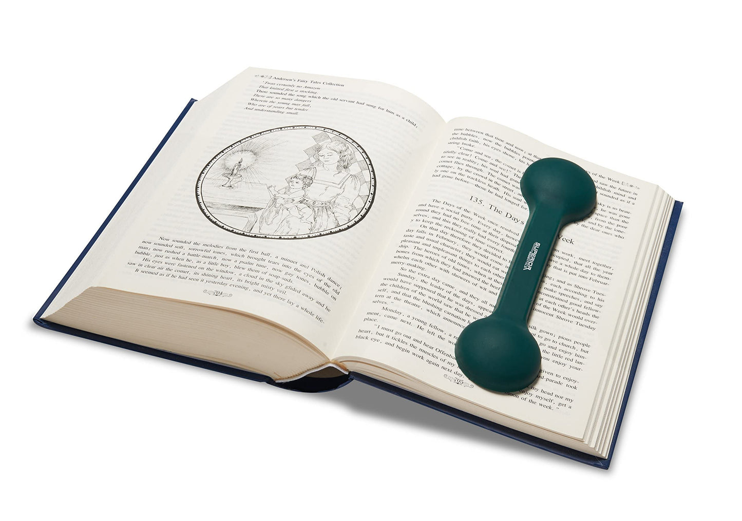 Bookmark/Weight-Page Holder-Holds Books Open and in Place-Green-by Superior Essentials