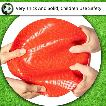 Vhxorrz 12pcs Spot Markers 9 Inch Floor dots Non-Slip Rubber Agility Markers for Football, Basketball Training Markers,School Activities, Exercise Drills