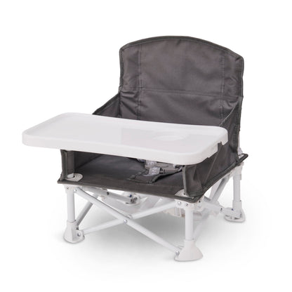 Regalo My Chair 2-in-1 Portable Travel Booster Seat & Activity Chair, Bonus Kit Includes, Oversized Removable Tray with Cup Holder, Gray