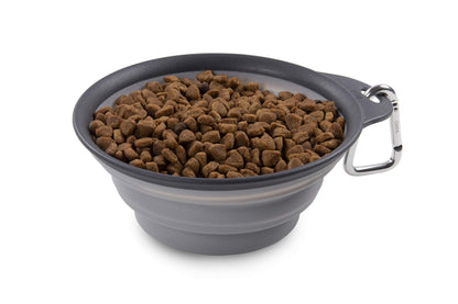 Dexas Popware for Pets Collapsible Travel Cup, Large, Gray/Blue