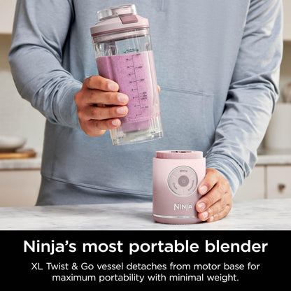 Ninja Blast Max, Portable Blender + Twist & Go, Personal Smoothie, Blend, Ice Crush, 3 Programs, Cordless, 22 oz removable Vessel, Dishwasher Safe, Leakproof, Navy, BC251NV