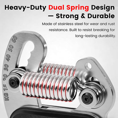 MARCHMARS All-Metal Dual Spring Grip Strength Trainer, Forearm Strengthener, Hand Gripper Strengthener Adjustable Resistance(33-132Lbs) - Ideal for Grip Strength, Muscle Building, Recovery