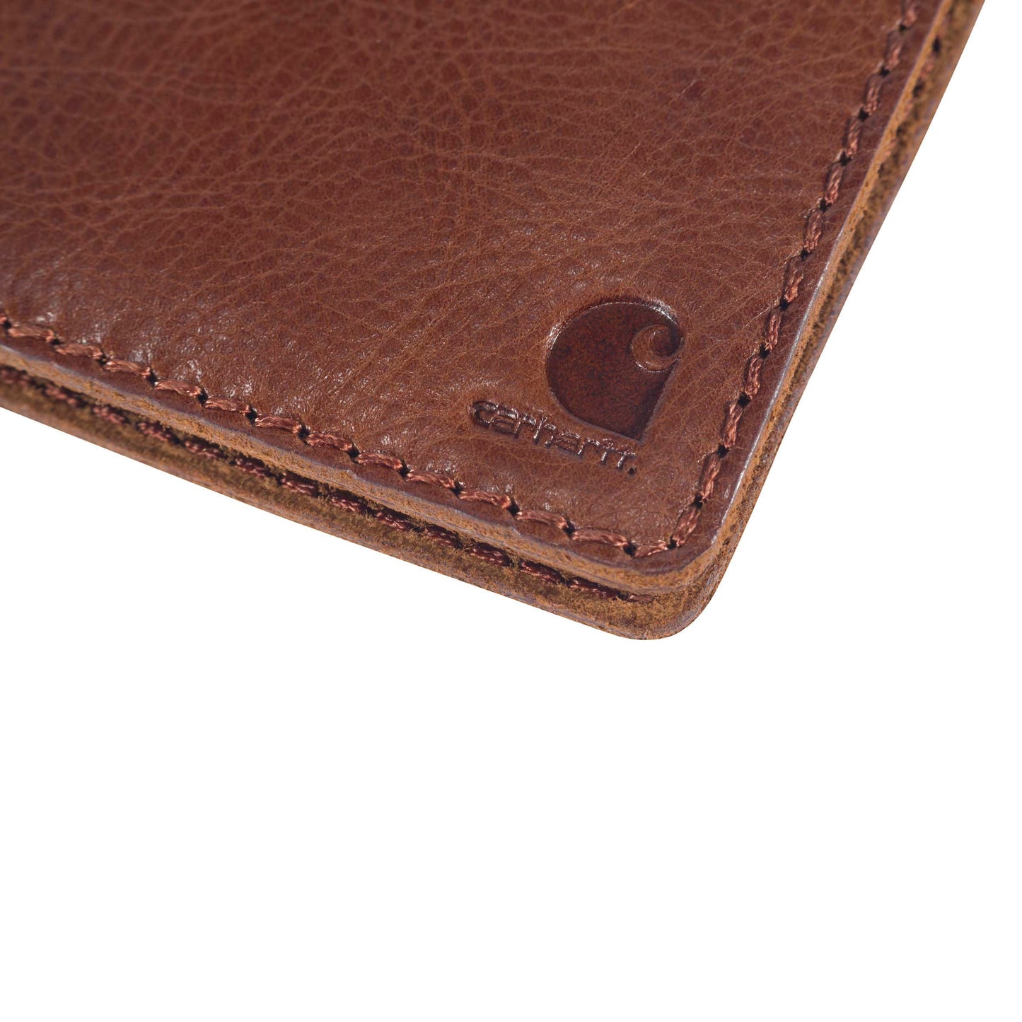 Carhartt Mens Full Grain Patina Leather Wallets, Bifold, and Front Pocket Options, Brown (Bifold)