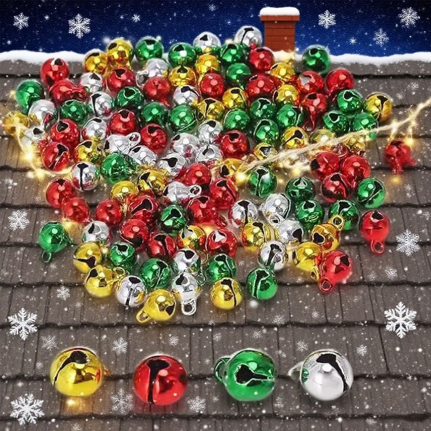 240PCS/0.24IN Small Bells for Crafts Mini Craft Bells with Jingle Sound Perfect for DIY and Christmas Home Decorations