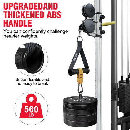 Gym Exercise Handles, Replacement Fitness Equipment for Strength Trainer, Cable Machine and Resistance Band Handles, Home Gym Add On Equipment
