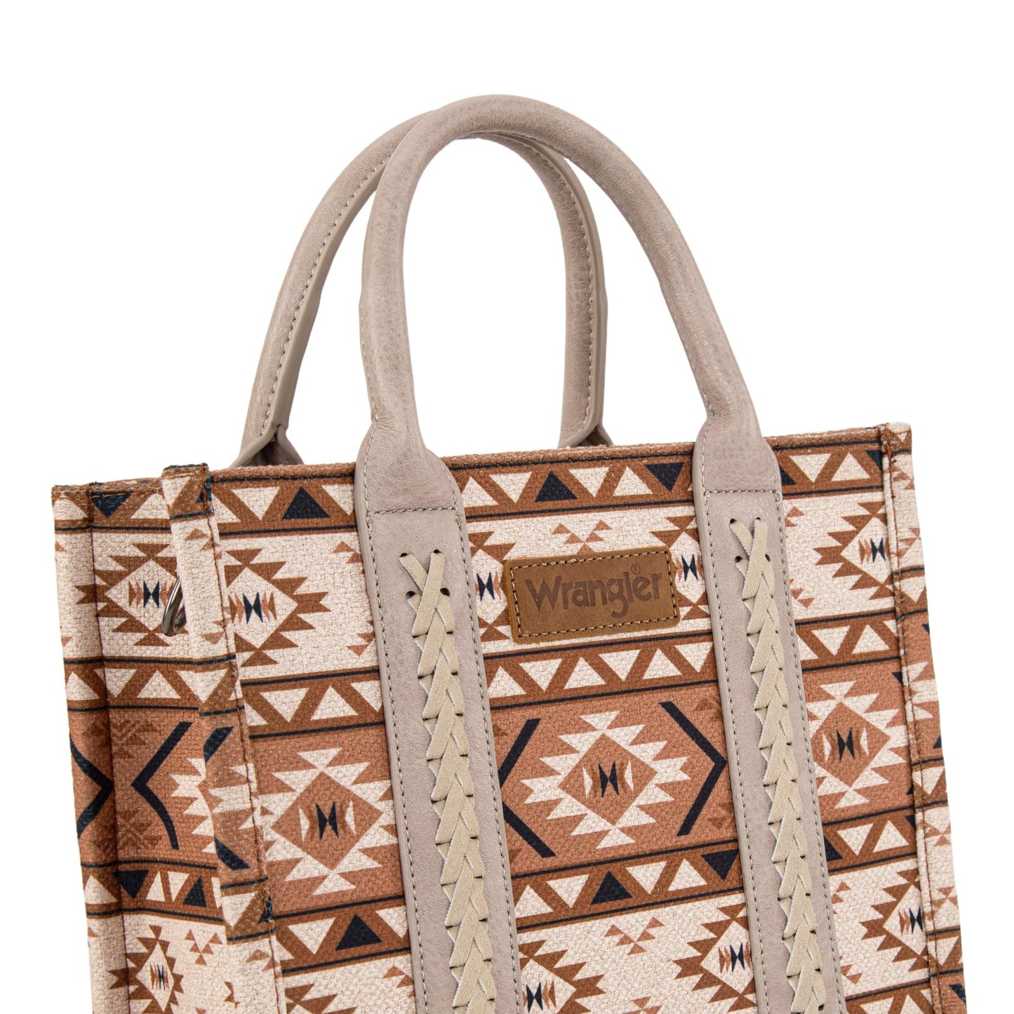 Wrangler Purse for Women Boho Aztec Tote Bag Hobo Shoulder Top Handle Handbags with Wide Guitar Strap Fall Collection Gift WG2207-8120STN