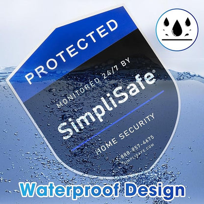 3Pcs Yard Signs Shield and 3Pcs Door/Window Stickers, Yard Sign Stickers Compatible with SimpliSafe Home Security System, Alarm Signs for Home Security Signs for Yard