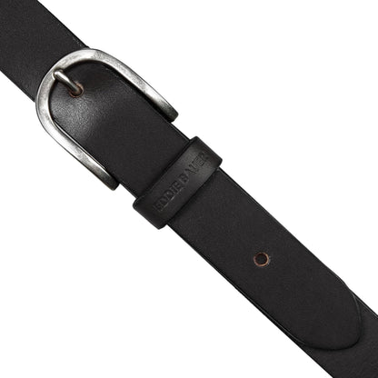 Eddie Bauer Women's Casual Leather Belts with Durable Metal Buckle, Endless Leather - Black, XX-Large