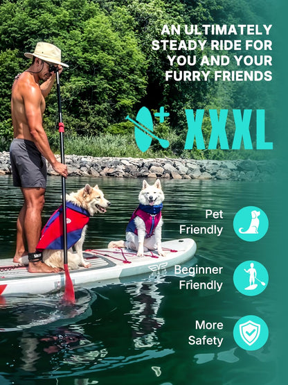 Niphean Inflatable Stand Up Paddle Board with Stabiltrac Fin Design and Durable SUP Accessories, 11’ Stable Inflatable Paddle Boards for Adults & Youth of All Skill Levels