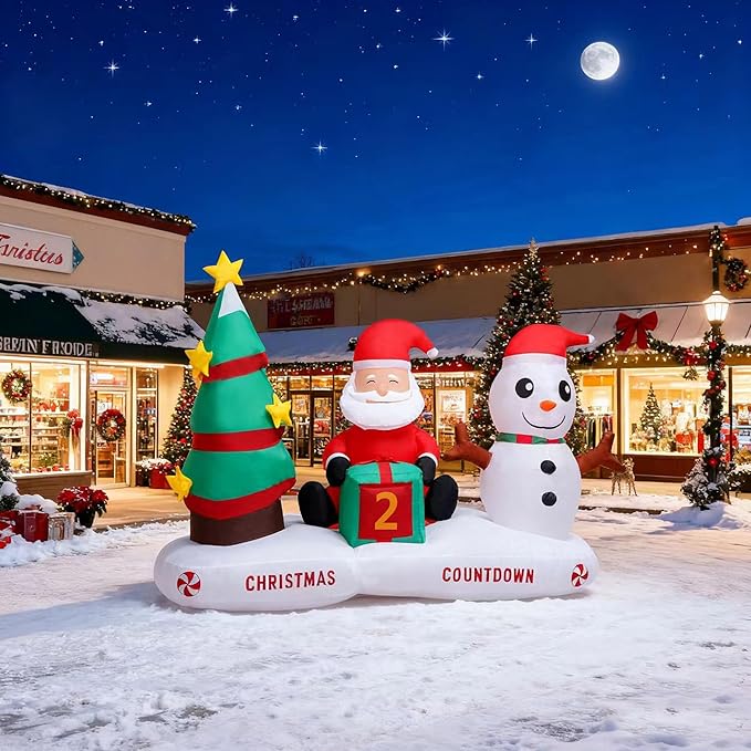 Inflatable Decoration for Inflatable Decoration in Outdoor Courtyards, Indoor Gardens, and Lawns (Christmas Countdown)