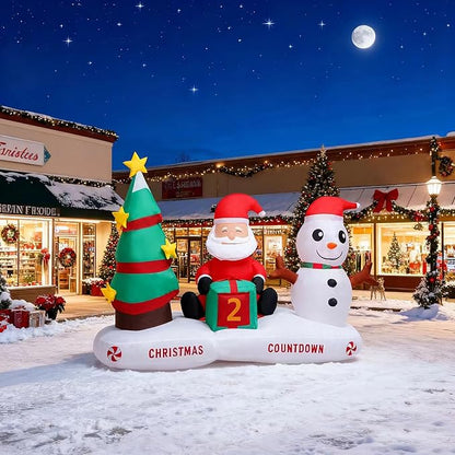 Inflatable Decoration for Inflatable Decoration in Outdoor Courtyards, Indoor Gardens, and Lawns (Christmas Countdown)