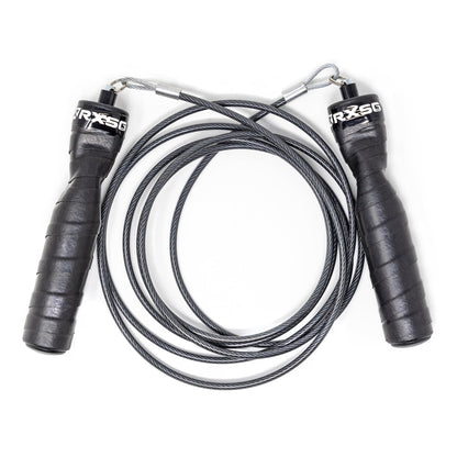 Rx Smart Gear Jump Rope - Black Ops Ergonomic Handles with Trans Black Cable Buff 3.4 8'0" | Jump Smart Weighted Speed Rope for Sports & Fitness, MMA, HIIT, Cardio & Functional Workout