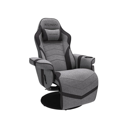 RESPAWN 900 Gaming Chair - Video Games Console Recliner, Computer Chair With Adjustable Leg Rest, Cupholder, and Footrest - Gray Fabric