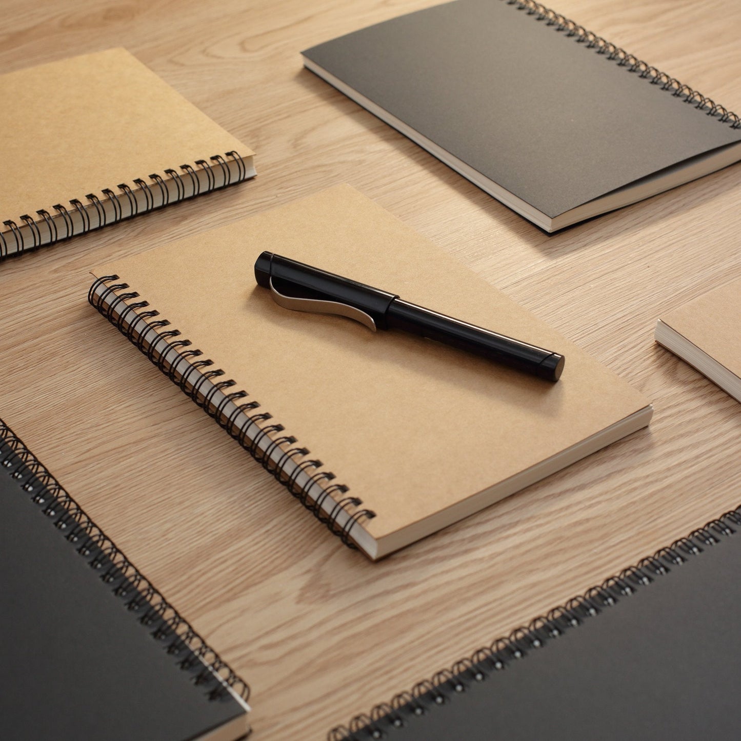 TWONE Soft Cover Spiral Sketchpad Notebooks - Pack of Three - 8.25 inches by 5.5 inches - 100 Pages, 50 Sheets - Perfect for Travel A5 Blank
