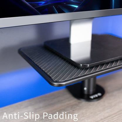 VIVO Clamp-On Universal Height Adjustable Ergonomic Computer Monitor and Laptop Riser, Tabletop Desk Stand, C-Clamp Design, Black, STAND-V000SCB
