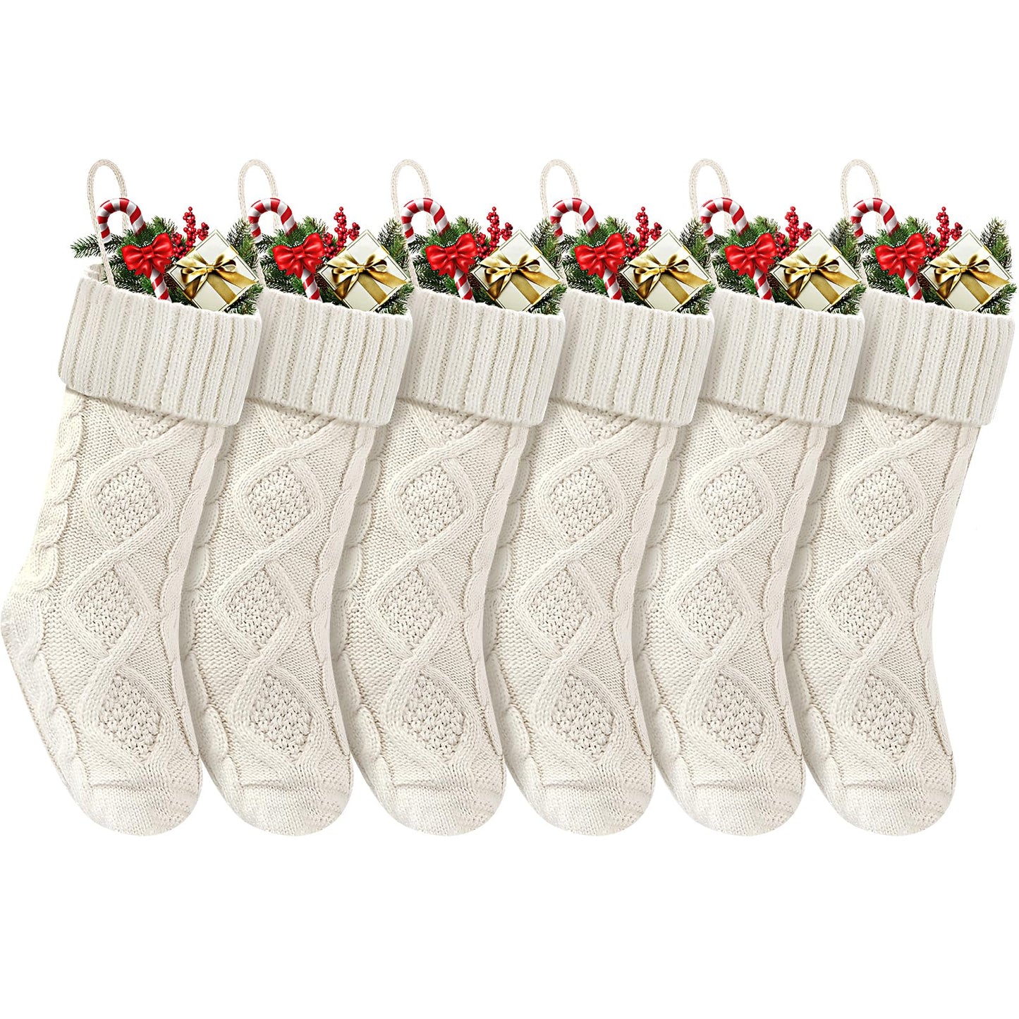 Doitory Christmas Stockings 18 Inches,Knitted Socks Christmas Decoration