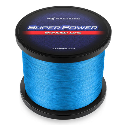 KastKing Superpower Braided Fishing Line, Ocean Blue, 10 LB, 500+47 Yds