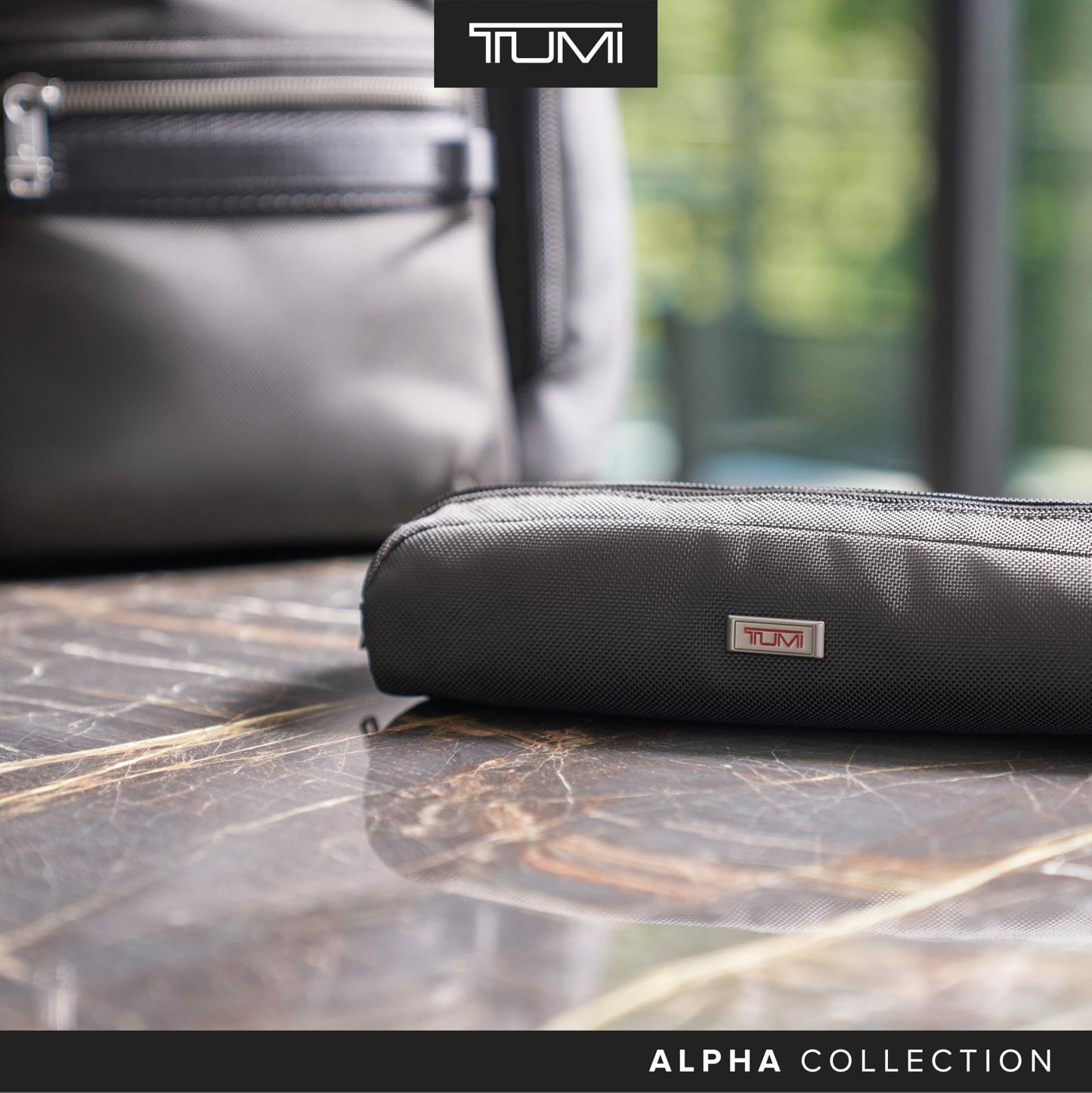 TUMI - Alpha Electronic Cord Pouch - Slim Zip Entry Travel Tech and Cable, Charger and Small Accessory Organizer - Black