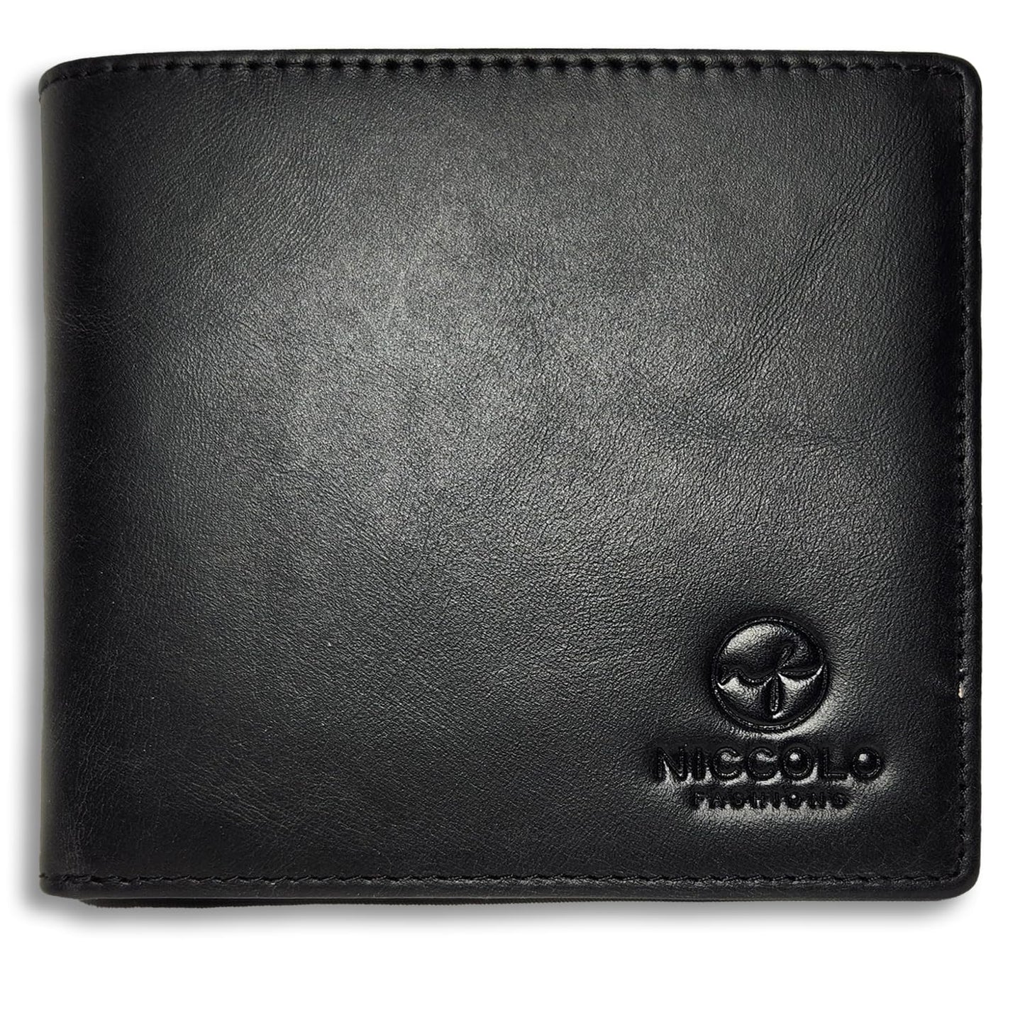 Large Wallet for Men with 7 slots for credit cards and 1 ID Window. Oversized Slim Design to fit in your pocket, Not Bulky. Bifold Wallet Organizer. Quality Leather. 4 1/4 in X 4 in