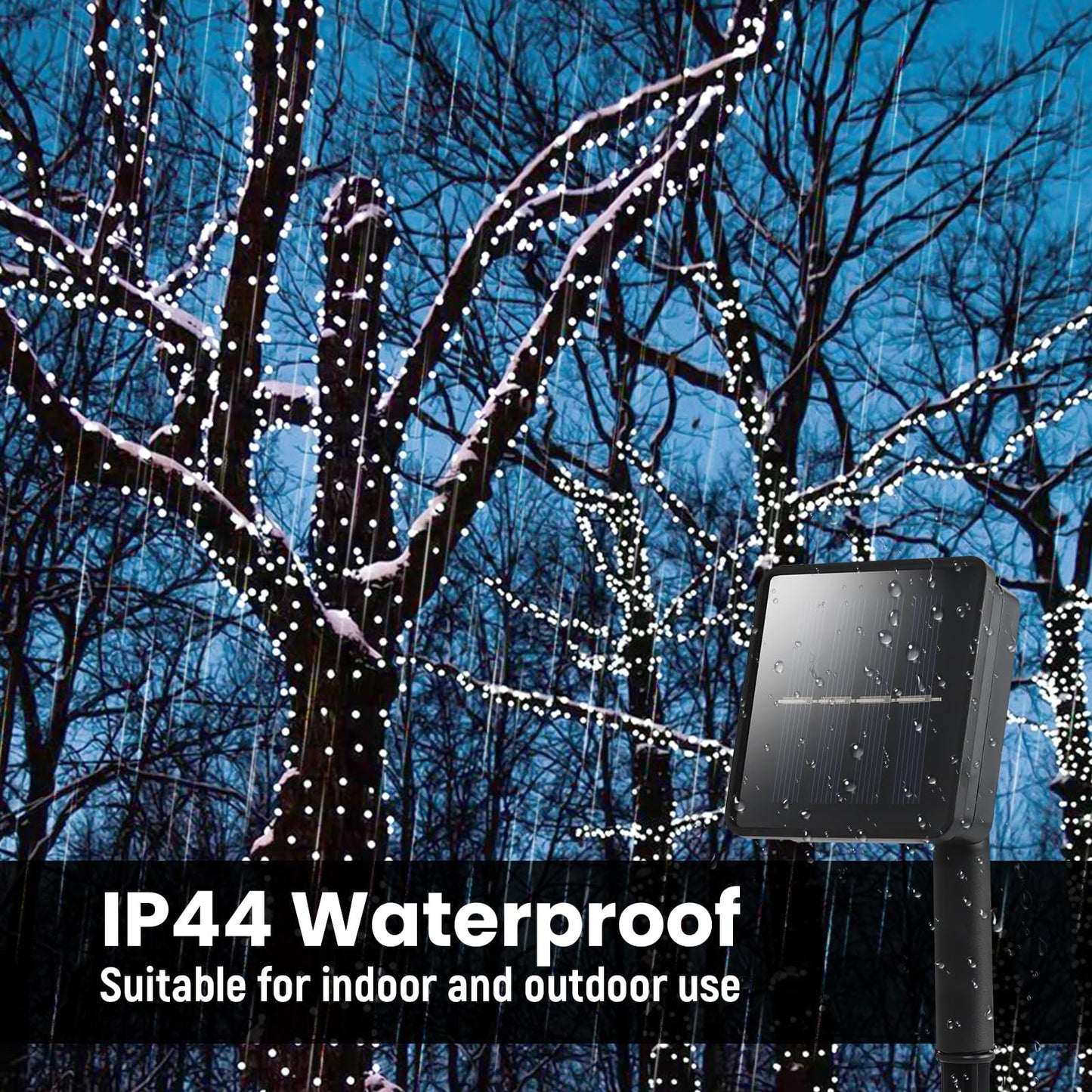 Dailyart Solar String Lights Outdoor, 82ft Cool White Solar String Lights 200 Led Solar Fairy Lights for Outside Waterproof 8 Lighting Mode Solar Lights for Outside,Garden,Courtyards,Trees