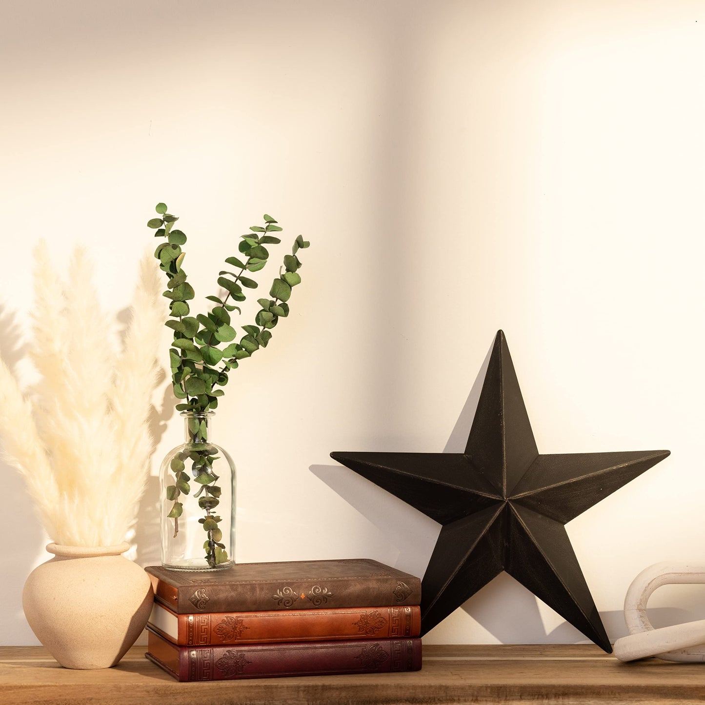 The Hearthside Collection CWI Gifts Metal Barn Star - 12" Galvanized Hanging Star - Farmhouse Wall Decor - Black - 1, 12 X 12 X 2