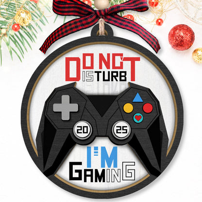 TUMSHANIP Video Game Ornaments - Gaming Ornaments for Christmas Tree - Gamer Video Game Christmas Ornament for Teen Boys, Men - Gamer Gifts for Men - Wood Gaming Ornament 2025