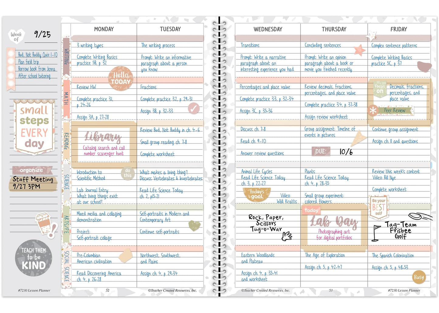 Teacher Created Resources Terrazzo Tones Teacher Planner (TCR7230)