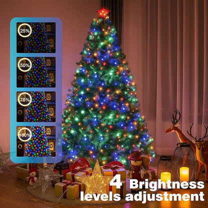 Christmas Lights 800 LED 264 FT, IP67 Waterproof Christmastree Lights with 8 Modes, Remote Control 3 Timers & Memory Function Xmas Decorations for House and Holiday (Multicolor)