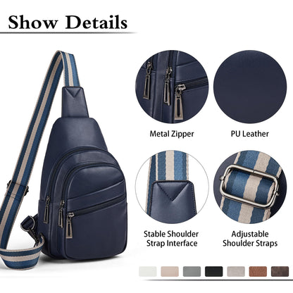 Sling Bag Crossbody Bags for Women Small Cross Body Bag Fanny Packs Chest Sling Purse for Daily Travel Leisure Sport
