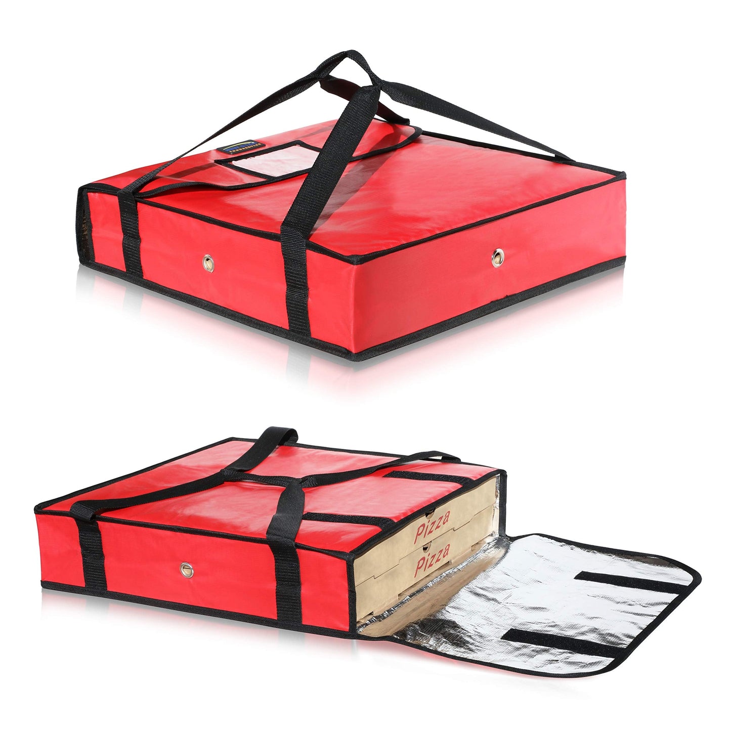 New Star Foodservice 50097 Insulated Pizza Delivery Bag, 20 by 20 by 5-Inch, Red
