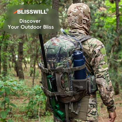 BLISSWILL Hunting Backpack Hunting Day Pack with rifle holder Hunting Gear Accessories gift for men(Forest Canvas)