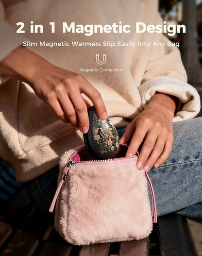 Rechargeable Hand Warmers for Women - Portable Diamond-Shape Electric Heater | 2 Pack, Stylish Design for Hiking & Camping