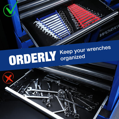 WORKPRO 2-Pack Magnetic Wrench Organizer, 12-Piece Wrench Holder Set