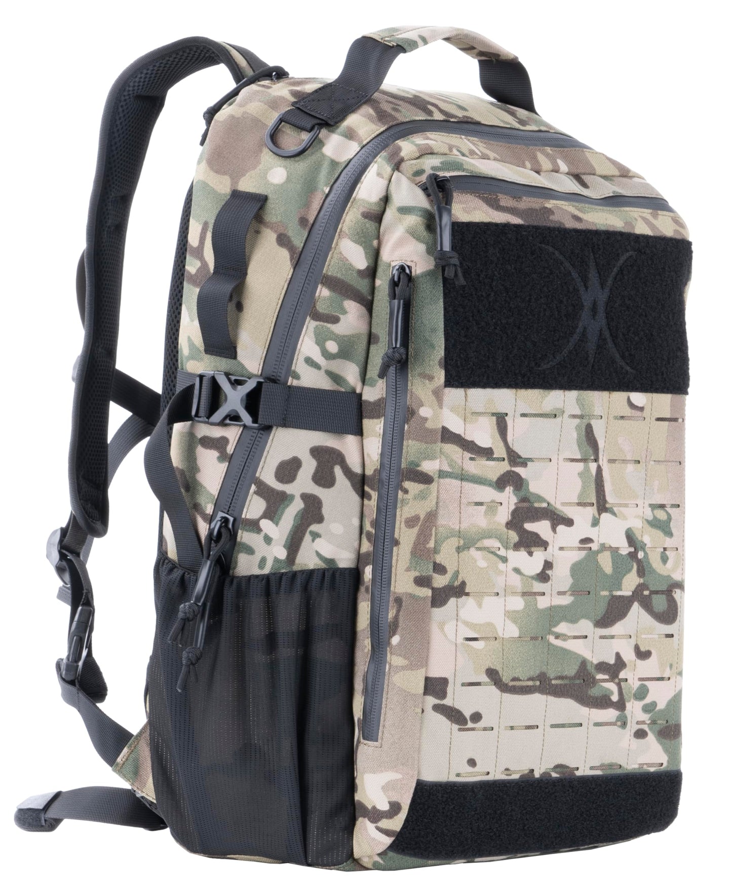 BACKFERRY Urban Tactical Backpack Laser-Cut MOLLE Daypack Commuter Bag for EDC,Travel,Work,Hiking for Men Women