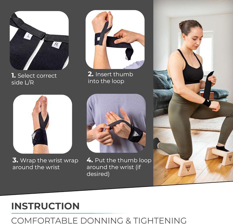 Wrist Wraps for Weightlifting & Strength Training - Professional Support for Men & Women | Stabilizing, Protective Design