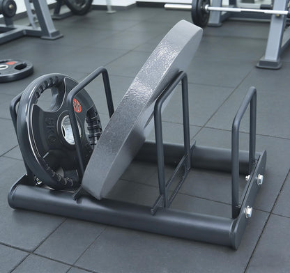 Weight Rack with Dividers 660 LBS Capacity Olympic Weight Plate Rack for Home Gym Freestanding Dumbbell Organizer with 3-Section Spacing for Thin & Thick Plates